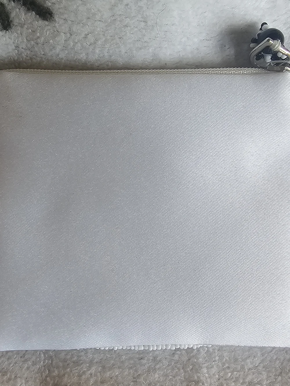 Unbranded White & Black Beaded Cat Pouch